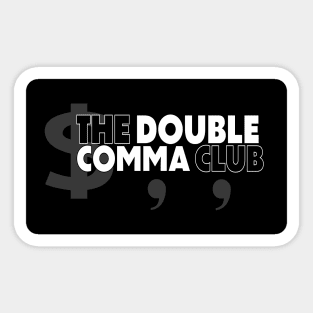 The Double Comma Club Sticker